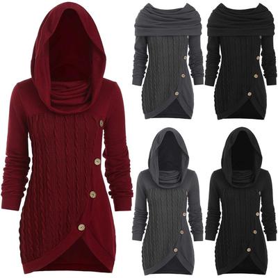 solid neck sweater pullover women long sweaters winter for