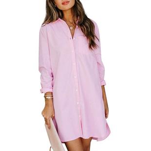 loose shirts ladies white long elegant shirt button