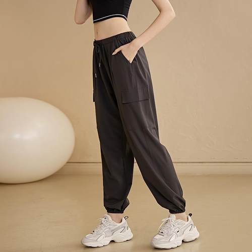 trousers fitness running casual thin slimming loose autumn