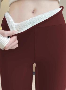womens warm winter thick velvet legging high waist black