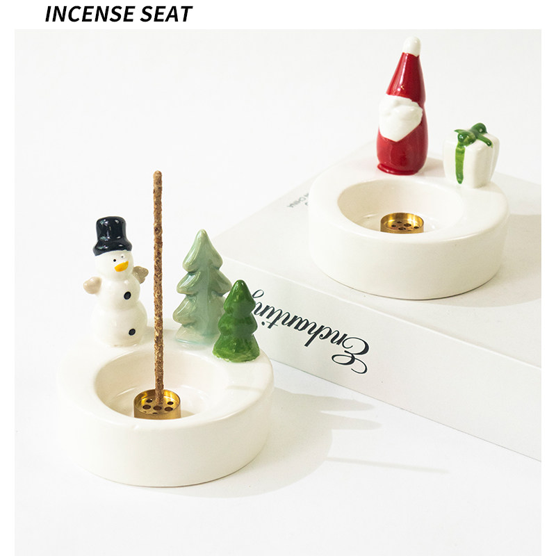 圣诞节陶瓷线香香插底座可爱万圣节卡通创意摆件香托香盘送礼物,家居饰品,香托/香盘/香座/香插,淘宝优惠券,粉丝福利购,淘宝优惠卷