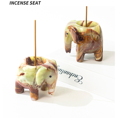 北欧风天然玉石线香香插底座