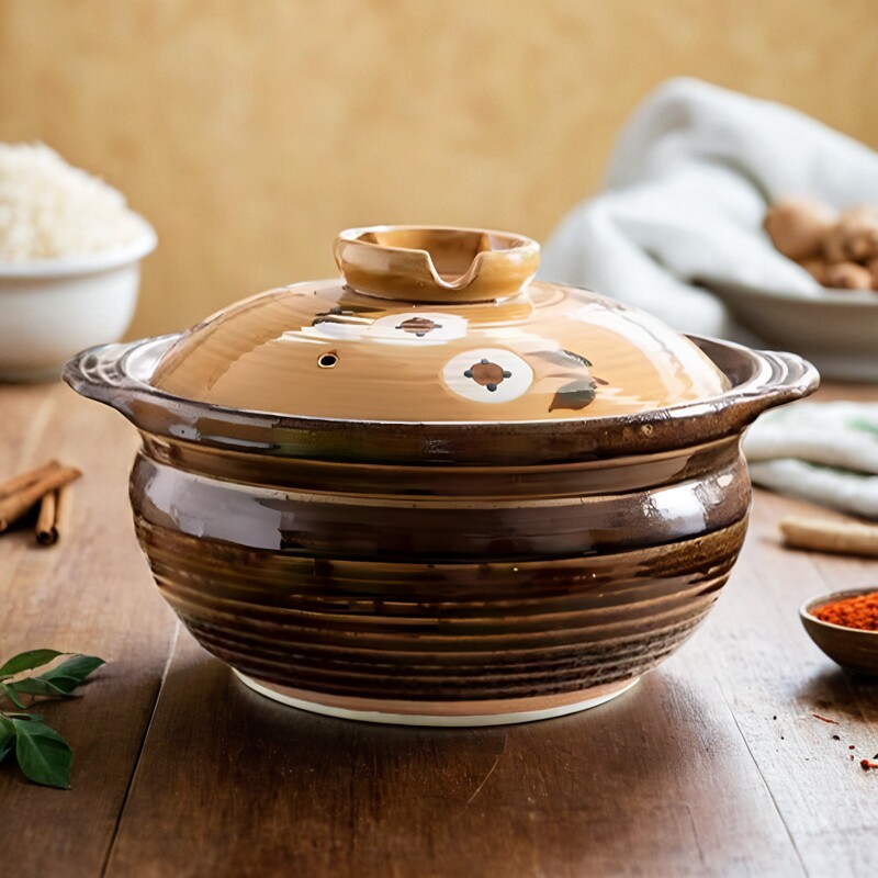 万土烧朝颜砂锅日式煲汤土锅炖锅燃气明火燃气耐高温汤锅送礼家用