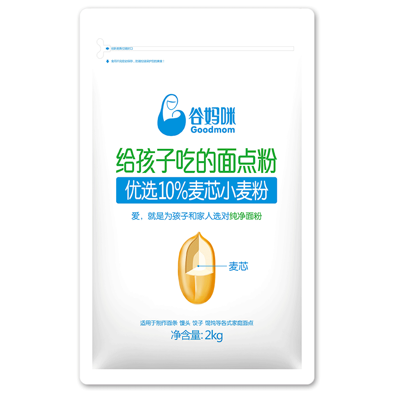 谷妈咪中筋面粉小麦食品馒头
