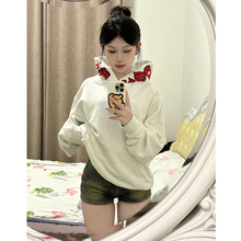 美式高街hiphop潮牌加绒加厚卫衣女春秋冬2025新款爆款慵懒风外套