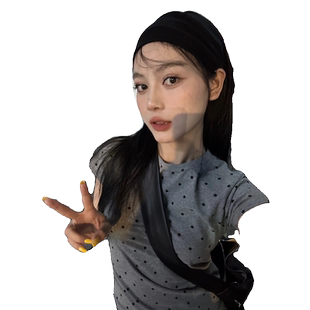 灰色高级感波点正肩短袖t恤女2024新款夏季辣妹修身显瘦短款上衣