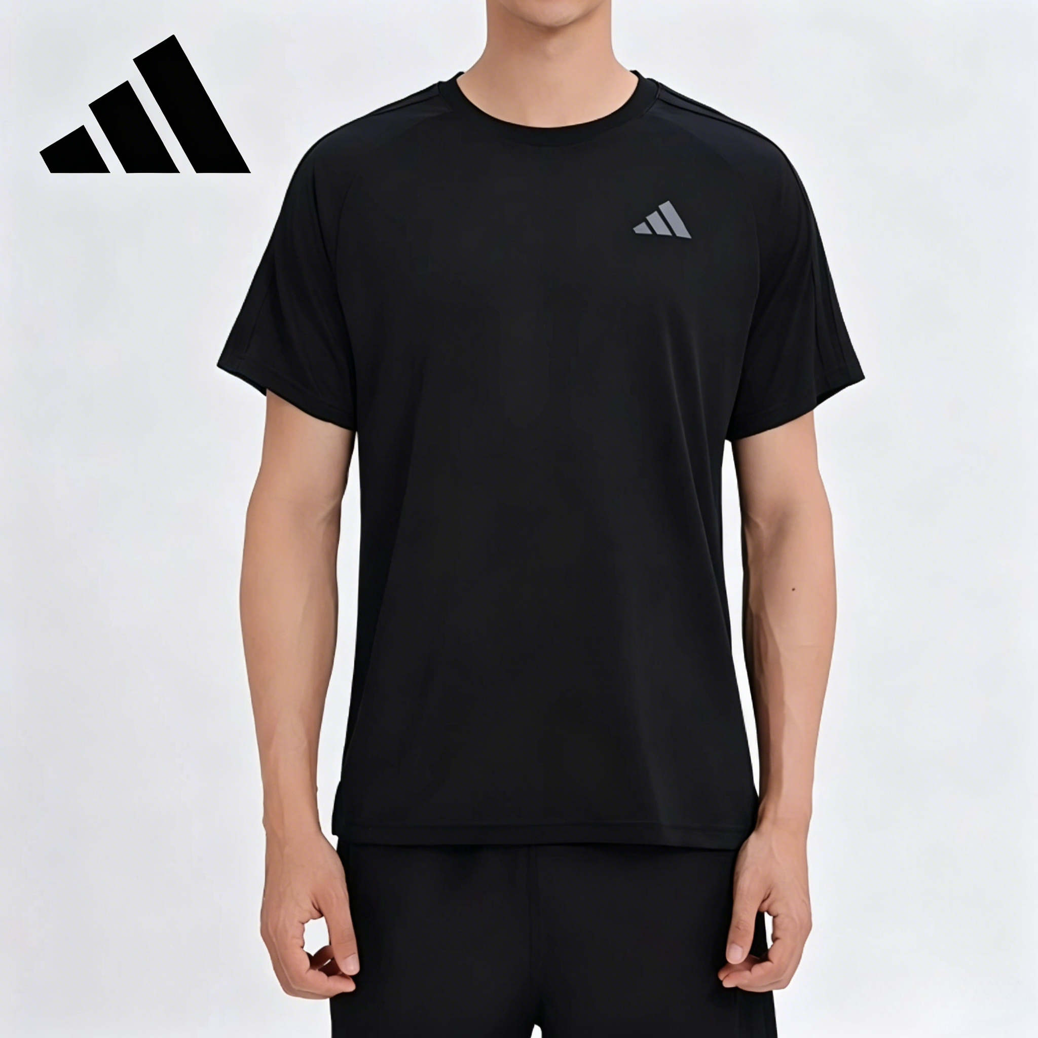 adidas阿迪达斯运动速干短袖男女情侣同款26夏季新品吸湿排汗T恤