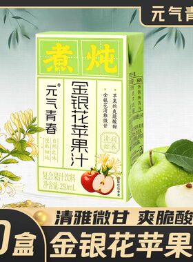 【拍一发十】金银花苹果汁饮料250ml*10盒果蔬汁夏季饮品整箱特价