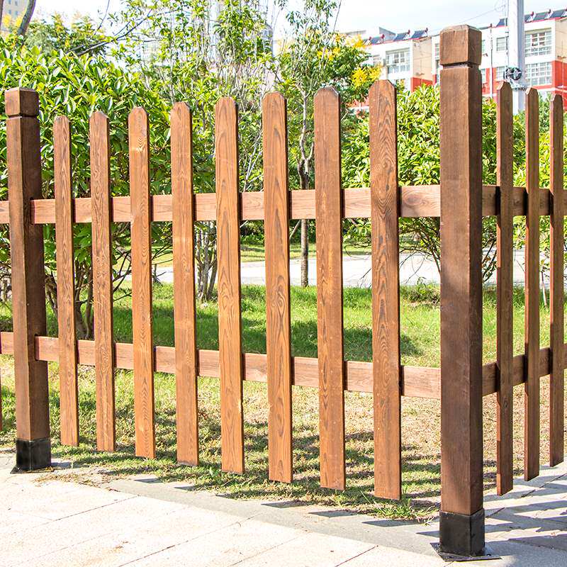 花园防腐木栏杆护栏围栏栅栏篱笆户外室外白色庭院围墙隔断装饰.