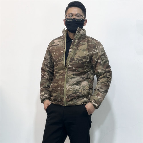 冬季战术迷彩立领热反射棉服