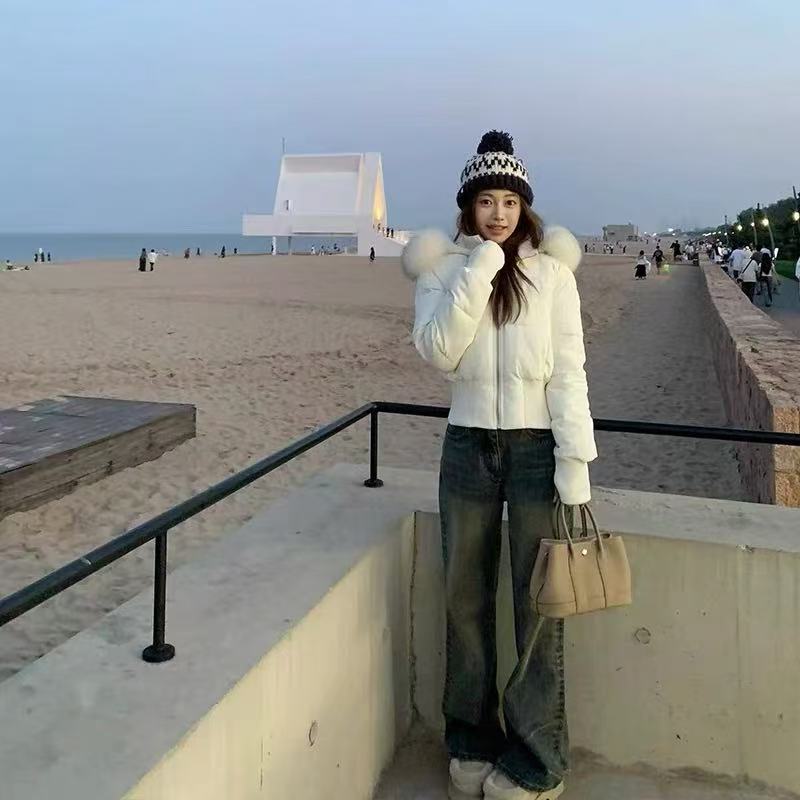 周壹EEONE收腰羽绒服外套女