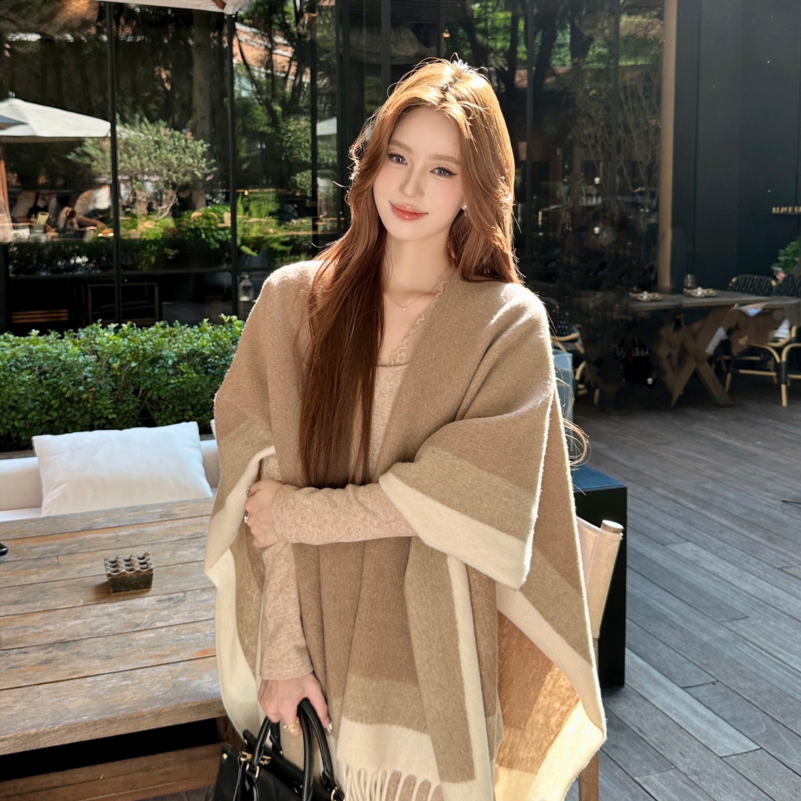 斗篷披肩外搭女2025新款秋冬气质