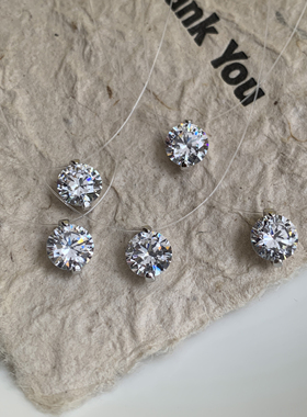 超闪隐形人鱼之泪项链女锁骨链