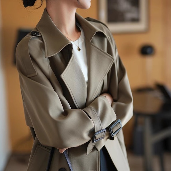 法国经典款高端风衣外套洋气