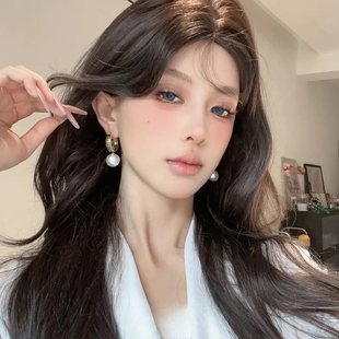 YaoYiZun法式 耳扣耳饰 复古珍珠耳钉女2025新款 轻奢高级感气质时尚