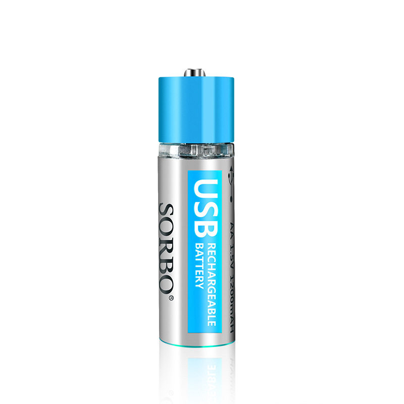 SORBO硕而博5号USB充电锂电池1.5V 五号锂电池AA锂聚合物1节套装