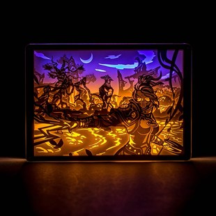 DOTA2刀塔圣堂刺客拉娜娅TA剑圣火女周边手办礼物小夜灯纸雕灯