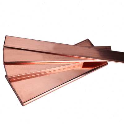 新款优k排流扁条方块线汇紫铜排v镀锡铜 接地母铜 紫条 铜T3铜品