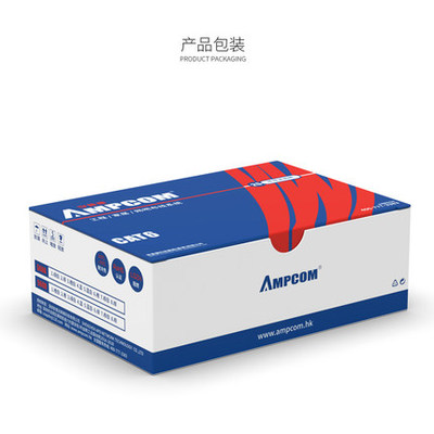 安普康AMPCOM六类网络50U30U水晶头RJ45CAT6类千兆网线连接器8P8C