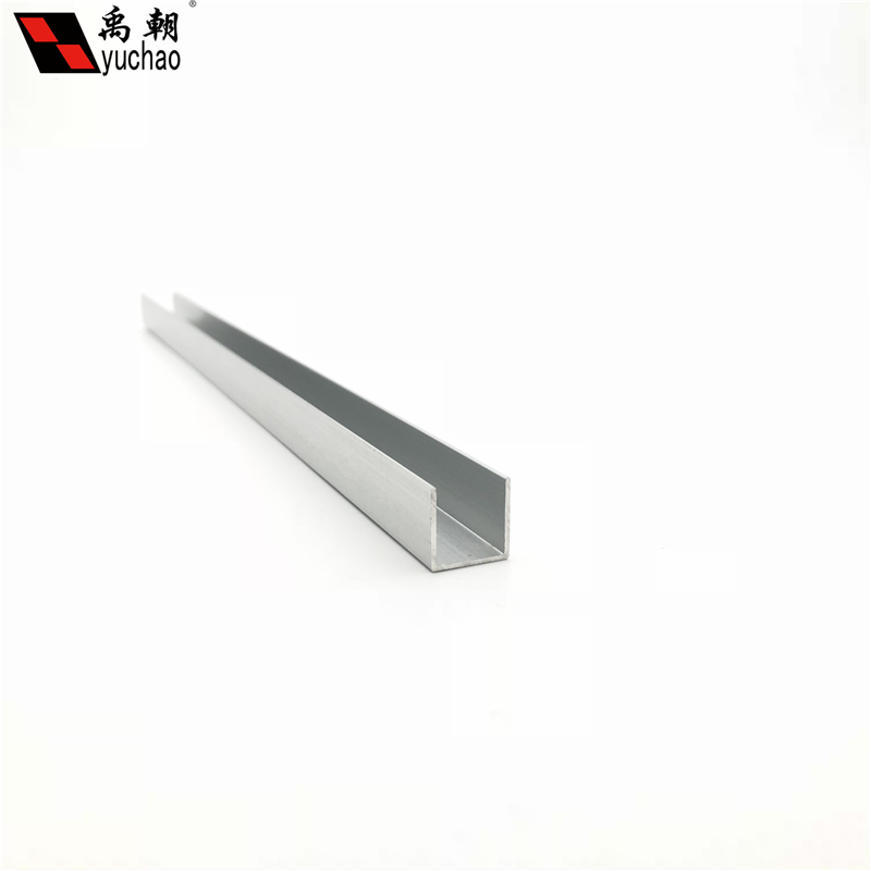 铝合金u型槽包边条0x1mm玻璃卡槽u形J铝槽铝合金型材边框u槽铝。