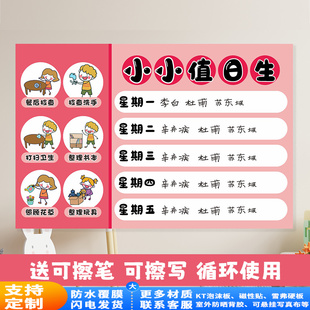 教室卫生角文化墙贴装饰布置幼儿园值日生表环创小学班级贴纸标语