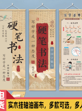 硬笔书法教室墙面装饰挂画毛笔书法名家培训辅导班环创文化背景墙