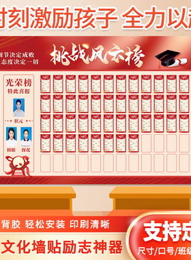 高考中考目标墙贴学生班