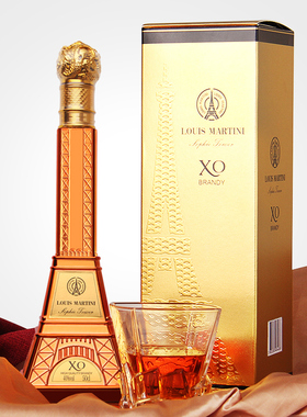 路易玛迪尼法国进口铁塔洋酒组合XO白兰地高端白兰地酒尊贵礼盒