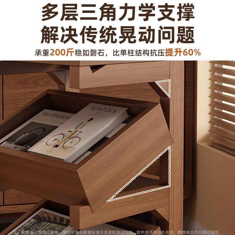 书架实木可移动置物架学生家用角落不占空间书桌边柜简易小型书柜