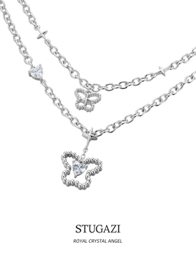 STUGAZI芒星银蝶叠链轻奢气质