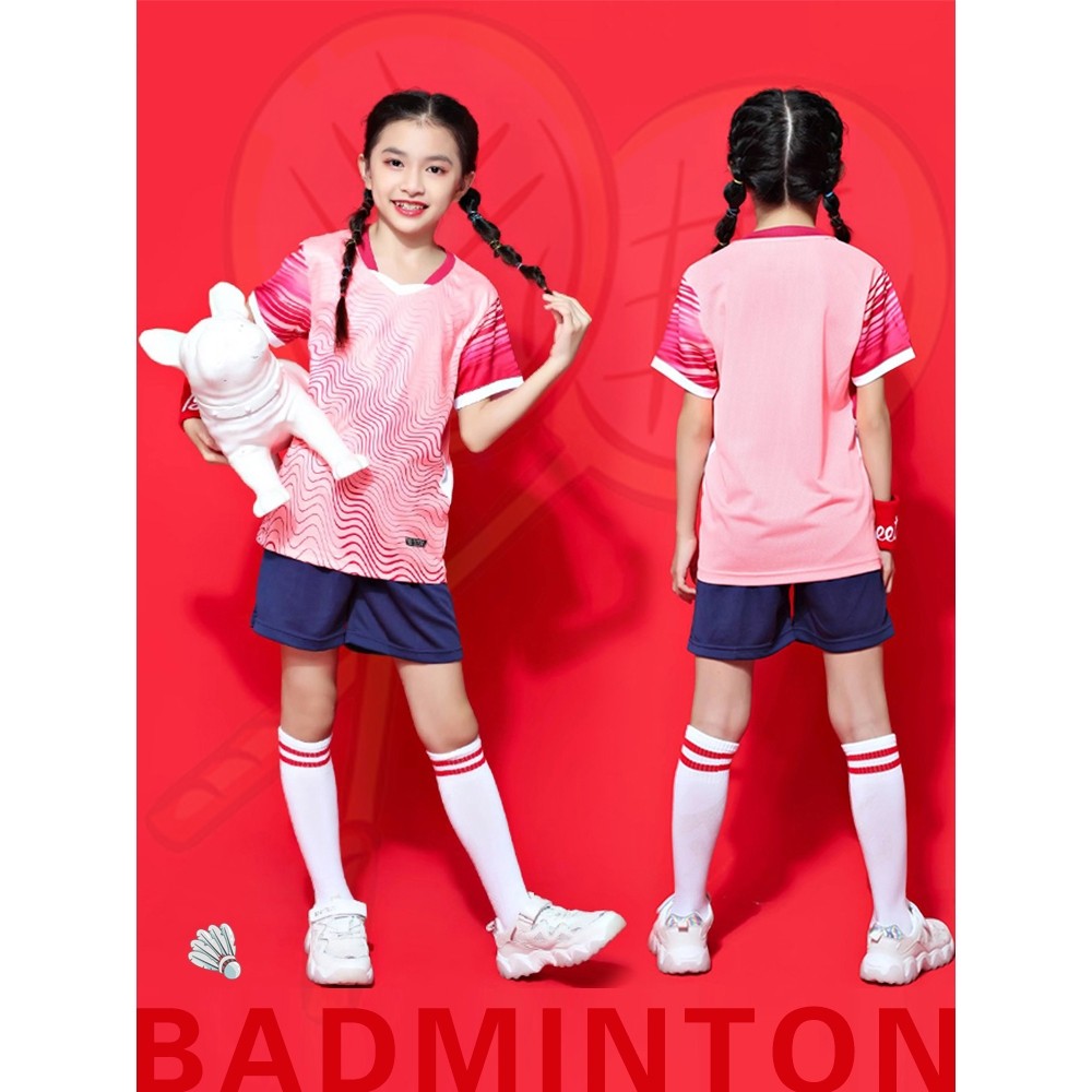 李官方旗舰儿童羽毛球服套装男女童速干乒乓球排球跳绳训练比赛运