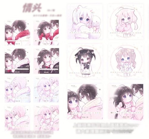 维尼小小 情侣套汇 原创头像 直购 动漫 扭蛋 高清无水印 共21张