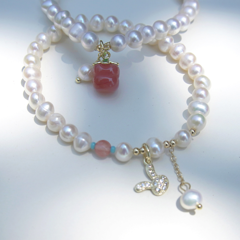 天然淡水珍珠小柿子事事如意手链