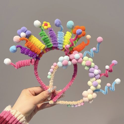 趣味搞怪花朵扭扭棒发箍生日派对