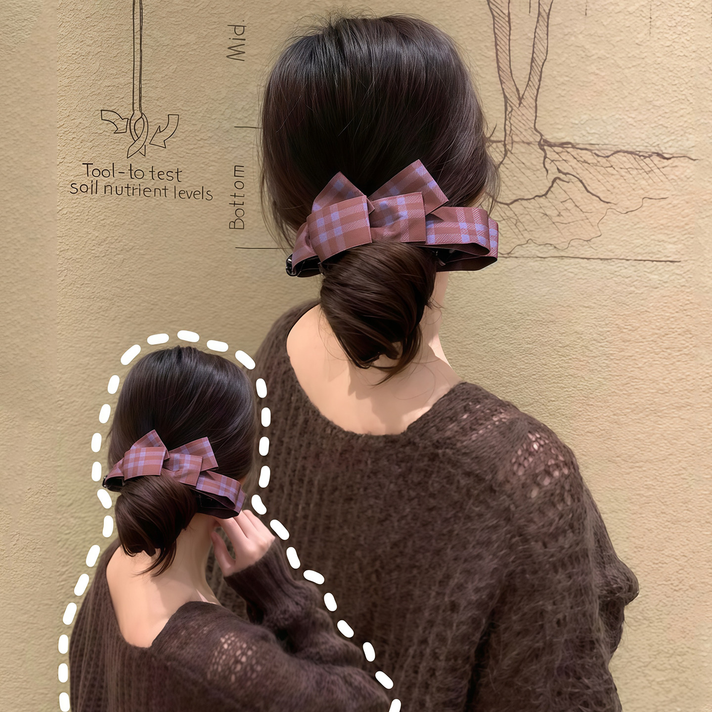 可露丽氛围感低丸子头！好饱满！