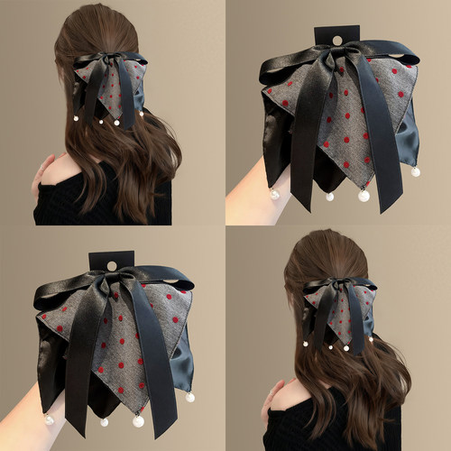 「悸动情书」韩系灰红配色马尾夹