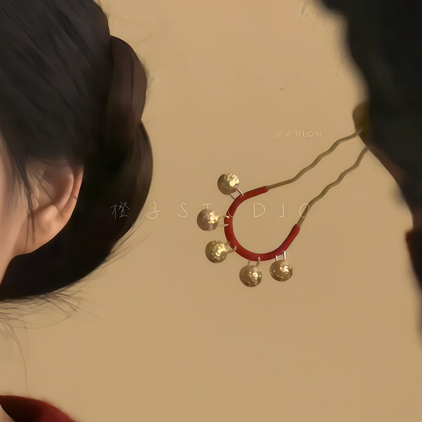 素手铃｜国风红绳铃铛发钗新中式古风汉服侧边盘发簪子精致发饰女,饰品/流行首饰/时尚饰品新,发饰,淘宝优惠券,粉丝福利购,淘宝优惠卷