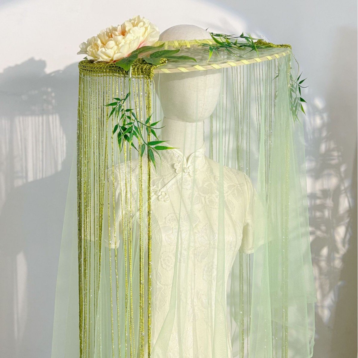 「青陽晚舟」原創古風楊柳斗笠