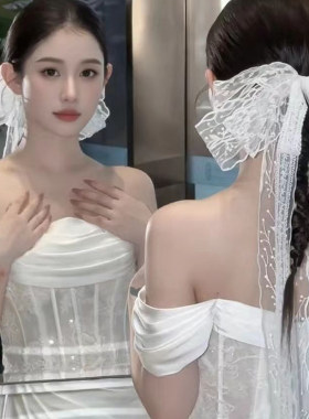美神降临~法式蕾丝蝴蝶结发夹
