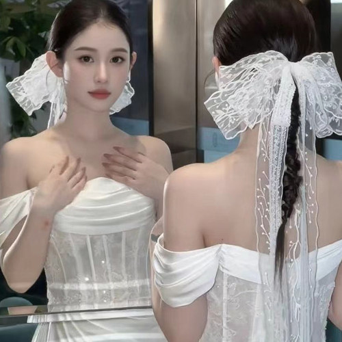 美神降临~法式蕾丝蝴蝶结发夹