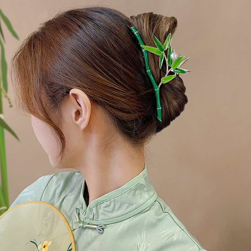 汉服发饰气质高级感可爱精致发夹后脑勺抓夹女大号夏季古风鲨鱼夹
