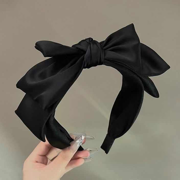 2023年黑色蝴蝶结发箍头箍女高级