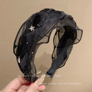 提升气质！欧根纱水钻精致头箍！宽边发箍适合圆脸发卡高颅顶头饰