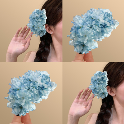 晴涧湛蓝｜超仙蓝色花朵发夹头花