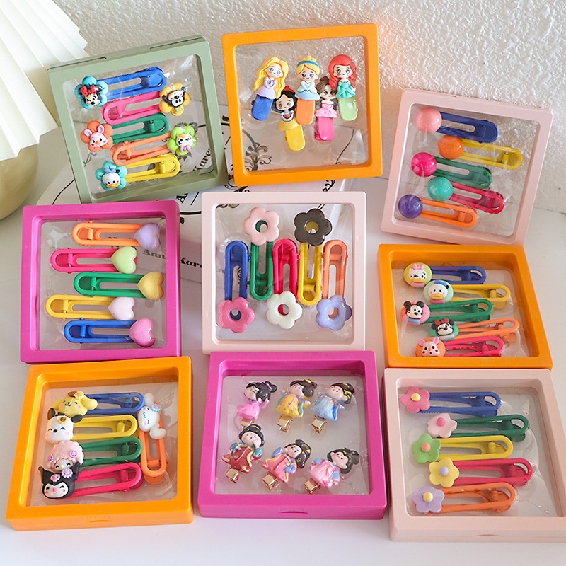 套装新款可爱糖豆发夹儿童卡通