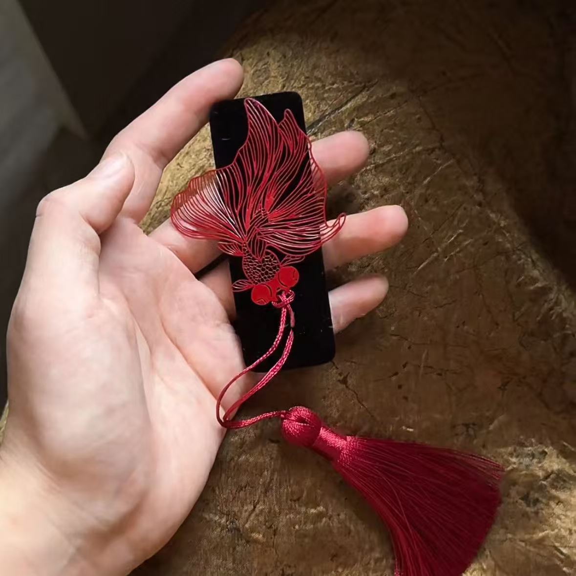 「红鲤衔芳」新中式红色锦鲤发夹