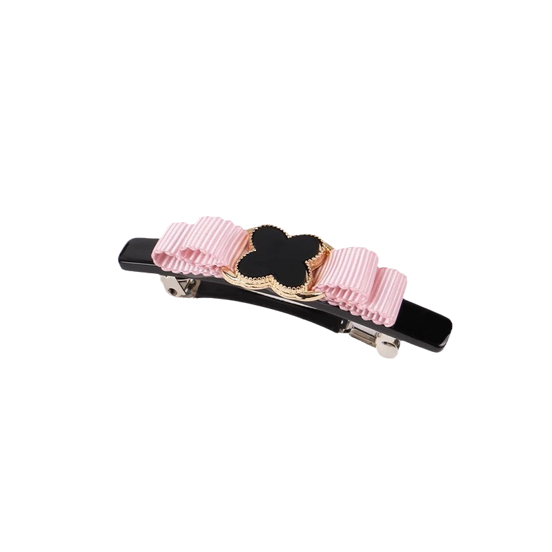 半扎发女蝴蝶结顶夹发卡温