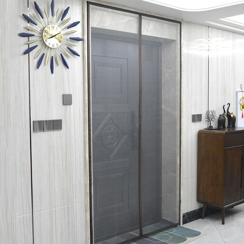 防蚊魔术贴门帘磁铁磁性纱窗网自粘型家用纱门自装免打孔沙窗网纱