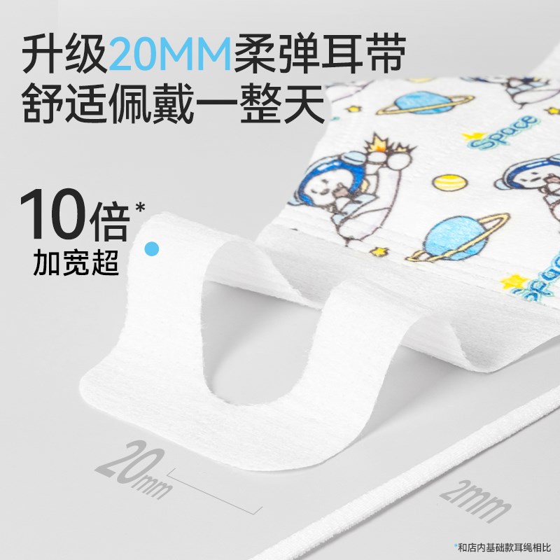 儿童口罩3到6岁夏季薄款0到3岁婴幼儿宝宝一次性透气独立包装