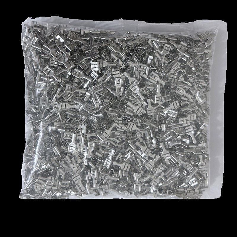 2.8/4.8/6.3插簧端子 护套 铜接插件插片母头插拔式冷压接线端子